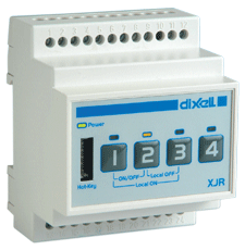 Relay module, without display, able to manage 4
independent output relays - XJR40D