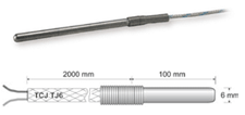 Thermocouple probe
Temperature range: -30÷350°C (-22÷662°F) - TJ6