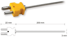 DIN connector, Cr-Al
Temperature range: 0÷1150°C (32÷2102°F) - TKD320